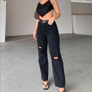 Princess Polly Fraya High Rise Boyfriend Jeans Denim